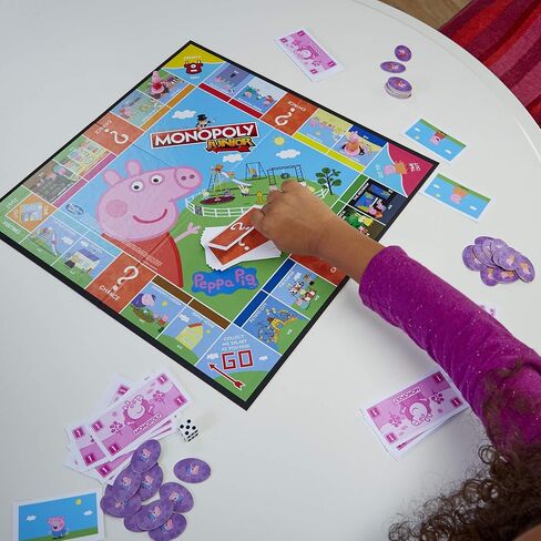 Hasbro Gaming Monopoly Junior: Peppa Pig Edition Board Game for 2-4 Players, Indoor Games for Kids, Peppa Pig Toys and Games, Ages 5+ (Amazon Exclusive) in Saudi Arabia