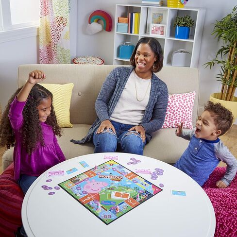 Hasbro Gaming Monopoly Junior: Peppa Pig Edition Board Game for 2-4 Players, Indoor Games for Kids, Peppa Pig Toys and Games, Ages 5+ (Amazon Exclusive) in Saudi Arabia