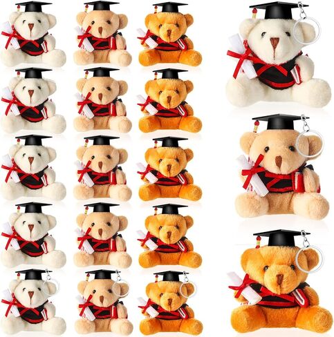 ZJoey 9 قطع صغيرة من القطيفة للهالوين تيدي بير هدية على شكل حيوان محشو قبعة سوداء هدية لها، له، هدية خريف 2023، لديكور المنزل والمكتب (9 قطع نمط D) in Kuwait