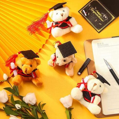 ZJoey 9 قطع صغيرة من القطيفة للهالوين تيدي بير هدية على شكل حيوان محشو قبعة سوداء هدية لها، له، هدية خريف 2023، لديكور المنزل والمكتب (9 قطع نمط D) in Kuwait