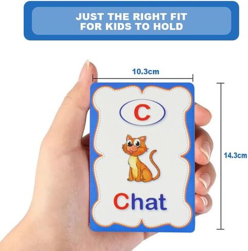 Erasable English Alphabet flashcards. - Write and Wipe Laminated ABCD Letter Tracing Practice Card for Kindergarten (26 Flashcards with Marker) (English Version) in Kuwait