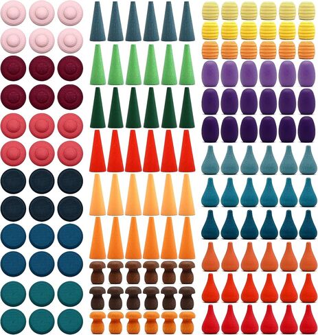 Candywood Rainbow Color Style Wooden Loose Parts Sensory Play Toys (81 PCS) in Kuwait