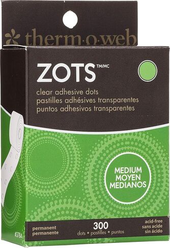 نقاط لاصقة شفافة من ثيرماويب زوتس، مقاس متوسط، 300 قطعة في العبوة (عبوة من 3 قطع) in Kuwait