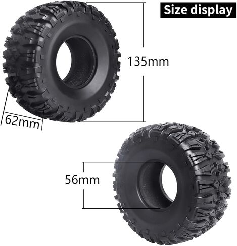 2.2 Crawler Tires with Foam Inserts fit 2.2 Beadlock Wheels, Height 5.31 inch (135mm) 4PCS Compatible with Traxxas TRX4 Axial SCX10 II III in Saudi Arabia