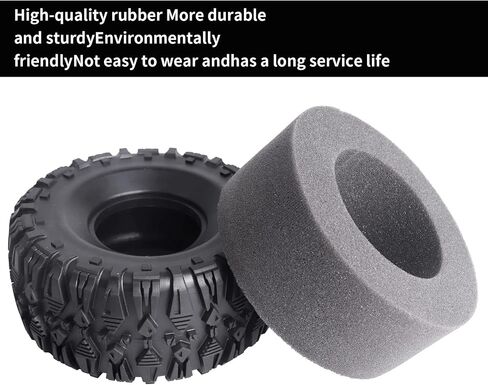 2.2 Crawler Tires with Foam Inserts fit 2.2 Beadlock Wheels, Height 5.31 inch (135mm) 4PCS Compatible with Traxxas TRX4 Axial SCX10 II III in Saudi Arabia