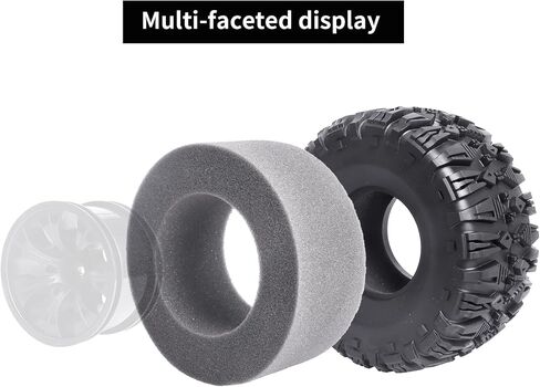 2.2 Crawler Tires with Foam Inserts fit 2.2 Beadlock Wheels, Height 5.31 inch (135mm) 4PCS Compatible with Traxxas TRX4 Axial SCX10 II III in Saudi Arabia