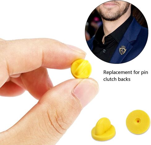 SUBANG 200 قطعة من الدبابيس المطاطية من مادة PVC لحفظ دبابيس طية صدر السترة وظهر الأمان لبروش وربطة عنق وشارة شارة، أسود in Kuwait