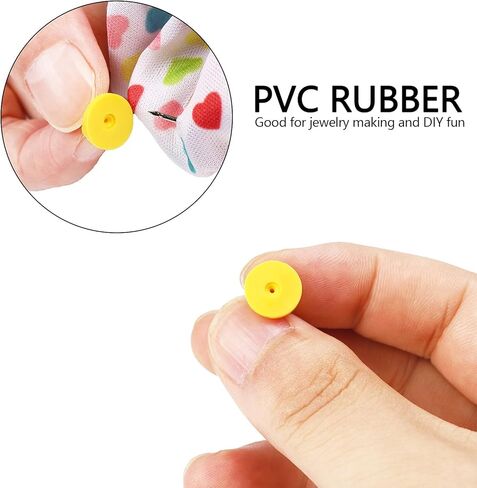 SUBANG 200 قطعة من الدبابيس المطاطية من مادة PVC لحفظ دبابيس طية صدر السترة وظهر الأمان لبروش وربطة عنق وشارة شارة، أسود in Kuwait