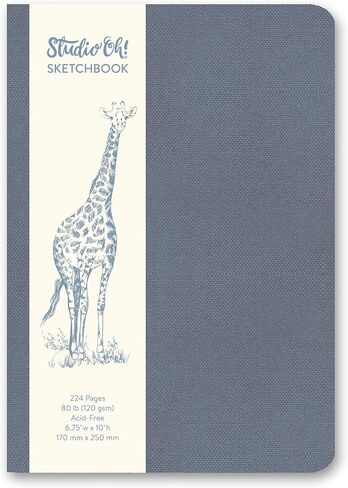 كراسة الرسم رايلي من ستوديو أوه! - بحر إيجه الأزرق - كراسة رسم وسائط مختلطة مقاس 6.75 × 10 بوصة تحتوي على 224 صفحة من الورق الخالي من الأحماض للرسم والتلوين والتصميم in Kuwait
