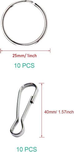 Woohome 140 PCS Swivel Snap Hooks, Slide Buckle Triglide and D Ring for Lanyard Supplies, DIY Craft Accessories, Handbag Purse Hardware Fasteners in Saudi Arabia