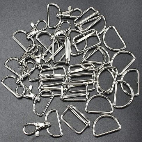Woohome 140 PCS Swivel Snap Hooks, Slide Buckle Triglide and D Ring for Lanyard Supplies, DIY Craft Accessories, Handbag Purse Hardware Fasteners in Saudi Arabia
