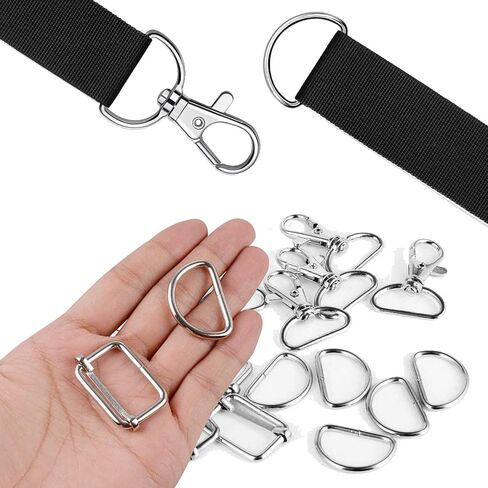 Woohome 140 PCS Swivel Snap Hooks, Slide Buckle Triglide and D Ring for Lanyard Supplies, DIY Craft Accessories, Handbag Purse Hardware Fasteners in Saudi Arabia