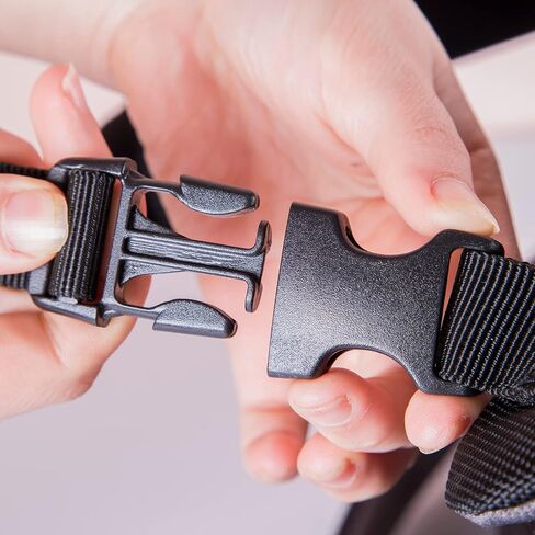 PATIKIL Plastic Buckles, 8 Pack Quick Side Release Clips for Strap, Webbing, Belt, Crafting, Backpack Repair, Sewing Projects, Black, 11mm in Saudi Arabia