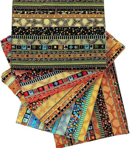 5 Pieces African Print Fabric Pieces Ethnic Pattern Cotton Fat Quarters Pre Cut Quilting Cloth Fabric Fat Quarters Bundles for Sewing Patchwork Face Protectors Crafting Projects, 19.5 x 15.7 Inch in Saudi Arabia