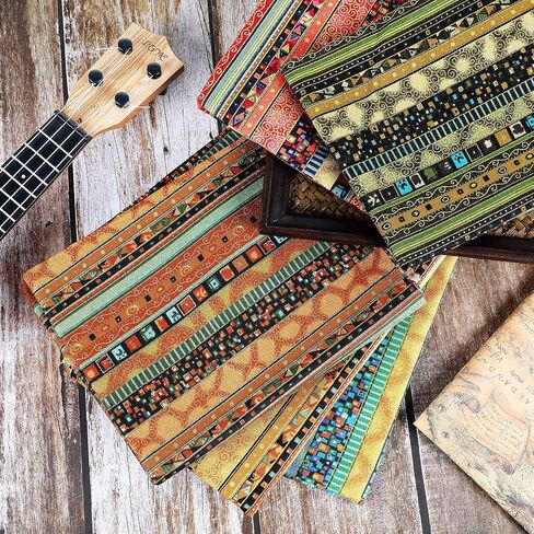 5 Pieces African Print Fabric Pieces Ethnic Pattern Cotton Fat Quarters Pre Cut Quilting Cloth Fabric Fat Quarters Bundles for Sewing Patchwork Face Protectors Crafting Projects, 19.5 x 15.7 Inch in Saudi Arabia
