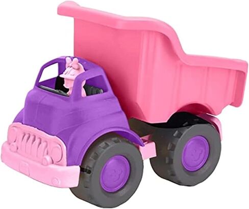 Green Toys Disney Baby Exclusive Minnie Mouse Dump Truck - Pretend Play, Motor Skills, Kids Toy Vehicle. No BPA, phthalates, PVC. Dishwasher Safe, Recycled Plastic, Made in USA. in Saudi Arabia