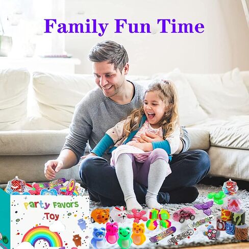 Aibequ 100 Pcs Party Favors for Kids 3-5 4-8-12,Birthday Party Favors for Goodie Bag Stuffers,Treasure Box Toys for Classroom,Prizes for Kids,Pinata Fillers,Carnival Prizes,Stocking Stuffers in Kuwait