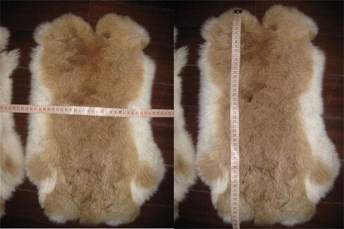 Natural Rabbit Fur Pelt Real Tanned Rabbit Skin Hide Sewing Quality Pelts (10" by 12") Rabbit Pelt with Soft Professionally Leather (Dye Black,4pack) in Saudi Arabia