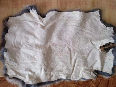 Natural Rabbit Fur Pelt Real Tanned Rabbit Skin Hide Sewing Quality Pelts (10" by 12") Rabbit Pelt with Soft Professionally Leather (Dye Black,4pack) in Saudi Arabia
