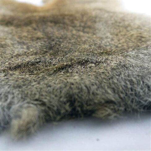 Natural Rabbit Fur Pelt Real Tanned Rabbit Skin Hide Sewing Quality Pelts (10" by 12") Rabbit Pelt with Soft Professionally Leather (Dye Black,4pack) in Saudi Arabia