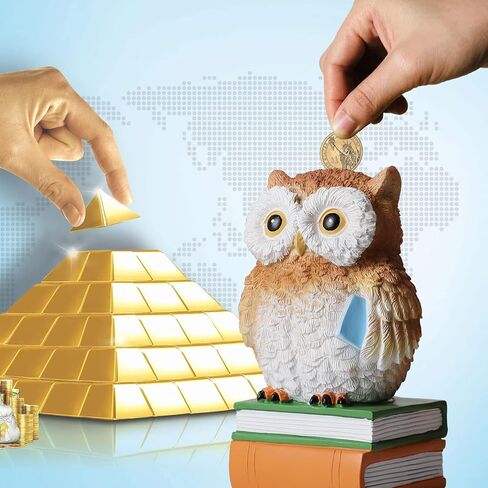 حصالة نقود شخصية على شكل بومة للاطفال من ماكويو، حصالة عملات معدنية للبنات والاولاد، هدايا عملية لعيد الميلاد، الكريسماس، ديكور المنزل، ديكور للدراسة، تماثيل حيوانات (بومة) in Kuwait