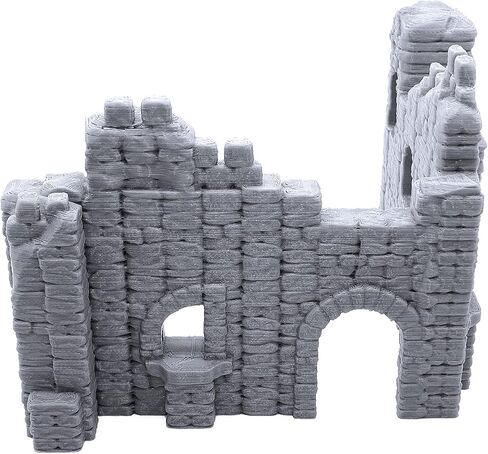 EnderToys Battle Ruined Walls, Terrain Scenery for Tabletop 28mm Miniatures Wargame, 3D Printed and Paintable in Saudi Arabia