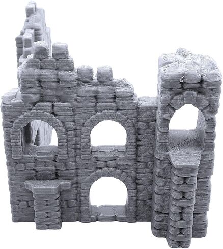 EnderToys Battle Ruined Walls, Terrain Scenery for Tabletop 28mm Miniatures Wargame, 3D Printed and Paintable in Saudi Arabia