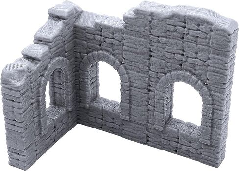EnderToys Battle Ruined Walls, Terrain Scenery for Tabletop 28mm Miniatures Wargame, 3D Printed and Paintable in Saudi Arabia