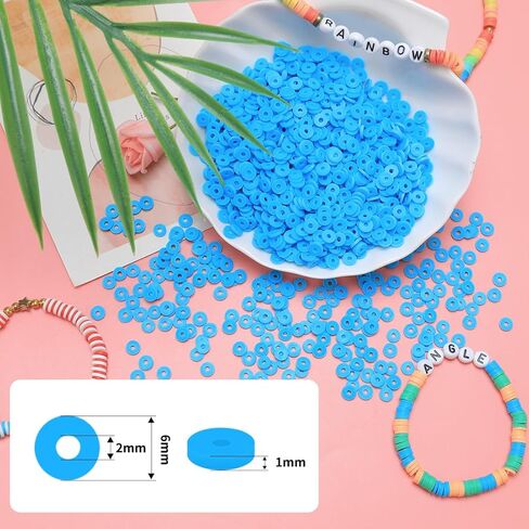 Praisebank 2000pcs Black Polymer Clay Beads, Round, Beads for Bracelets & Jewelry Making, Friendship Bracelets Making in Kuwait