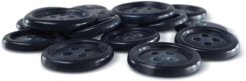 مجموعة ButtonMode Premium Suit Buttons المكونة من 16 قطعة تحتوي على 4 أزرار بقياس 20 مم (أكثر من 3/4 بوصة) للسترة الأمامية، و12 زرًا بقياس 15 مم (5/8 بوصة) لأكمام السترات والسراويل الرسمية، باللون الأزرق الداكن، و16 زرًا in Kuwait