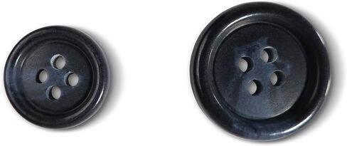 مجموعة ButtonMode Premium Suit Buttons المكونة من 16 قطعة تحتوي على 4 أزرار بقياس 20 مم (أكثر من 3/4 بوصة) للسترة الأمامية، و12 زرًا بقياس 15 مم (5/8 بوصة) لأكمام السترات والسراويل الرسمية، باللون الأزرق الداكن، و16 زرًا in Kuwait