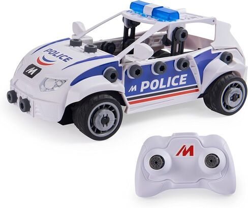 Meccano Junior, RC Police Car with Working Trunk and Real Tools, Toy Model Building Kit, STEM Toys for Kids Ages 5 and up in Saudi Arabia