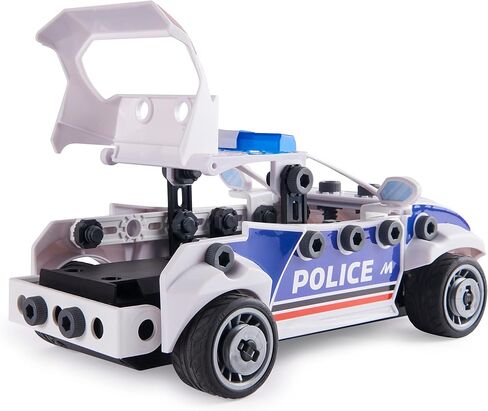 Meccano Junior, RC Police Car with Working Trunk and Real Tools, Toy Model Building Kit, STEM Toys for Kids Ages 5 and up in Saudi Arabia