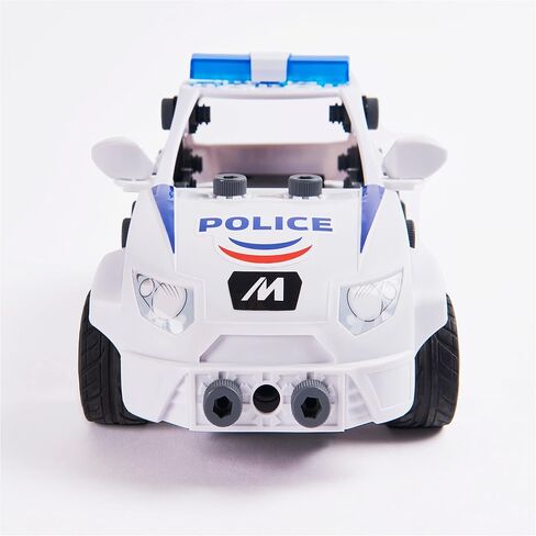 Meccano Junior, RC Police Car with Working Trunk and Real Tools, Toy Model Building Kit, STEM Toys for Kids Ages 5 and up in Saudi Arabia