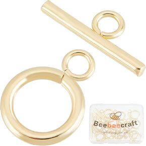 Beebeecraft 10 Sets Toggle Jewelry Clasps 18K Gold Plated in Saudi Arabia