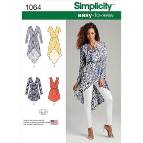 Simplicity 1064 Learn to Sew Summer Tunic Sewing Pattern for Women, Sizes 6-14