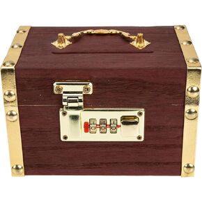 IMIKEYA Kids Piggy Bank: صندوق كنز خشبي عتيق صندوق خشبي صغير ريفي مزخرف للعملات المعدنية وبنك المال وصندوق تخزين لتوفير المال لحفلات الزفاف وديكور المنزل هدية للأطفال in Kuwait