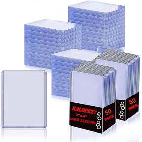 Card Holder 50 Pcs Hard Plastic Card Sleeves, 3 x 4 Inch for Baseball Cards, Sports Cards, Game Card Trading Card, Protective PVC Material