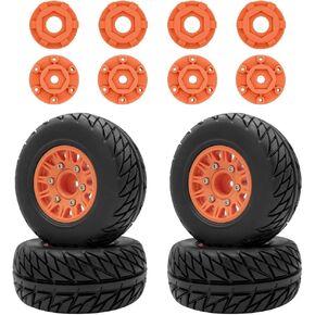 OGRC 4 قطع إطارات شاحنة لـ Traxxa Arrma Axial Redcat Rc4wd Hex قابلة للفصل بديلة 12 مم 14 مم 17 مم 1/10 مقياس عجلات وإطارات RC (أخضر) in Kuwait