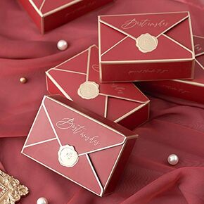POTTIIS 20Pcs Candy Box Cookie Gift Boxes，Romantic Wedding Favors Cute Chocolate Box for Wedding Bridal Birthday Party Supplies - Blue