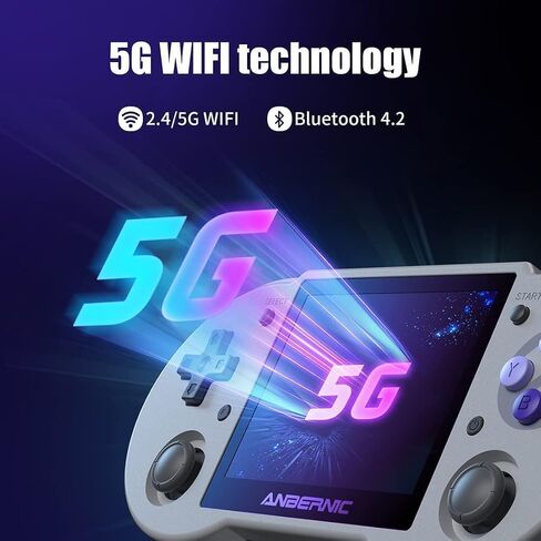 وحدة تحكم ألعاب محمولة RG353P بطاقة ألعاب مدمجة سعة 64 جيجابايت، شاشة 3.5 بوصة وحدة تحكم ألعاب ريترو محمولة تدعم WiFi وBluetooth، نظام Android/Linux مزدوج مفتوح المصدر لعبة آلة البائع الأمريكي! (رمادي) in Kuwait