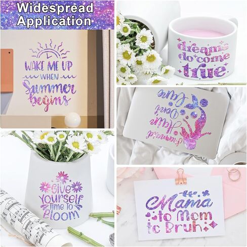 لفة الفينيل اللاصقة VINYL FROG - 12 بوصة × 8 قدم نمط مطبوع ناعم ممتاز مصنوع من الفينيل الدائم لتصميمات الأكواب، وسجلات القصاصات، والملصقات وغيرها من أدوات قطع الحرف اليدوية (أرجواني حالم) in Kuwait