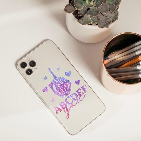 لفة الفينيل اللاصقة VINYL FROG - 12 بوصة × 8 قدم نمط مطبوع ناعم ممتاز مصنوع من الفينيل الدائم لتصميمات الأكواب، وسجلات القصاصات، والملصقات وغيرها من أدوات قطع الحرف اليدوية (أرجواني حالم) in Kuwait