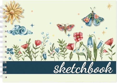 Sketch Book 8 X 11.5 120gsm Vintage Floral Mysterious Notebook for Drawing Writing Sketching 2 Sketch Pads in Kuwait