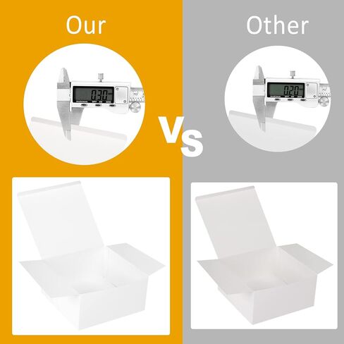 علب هدايا بيضاء HLWDFLZ مكونة من 12 علبة ورق مقاس 8 × 8 × 4 بوصة، وصناديق هدايا مع أغطية، وصندوق هدايا الزفاف، وصندوق اقتراح وصيفة العروس، وصندوق هدايا لحفلات أعياد الميلاد، وصندوق عيد الميلاد مع خيوط بطول 66 قدمًا و12 ملصقًا شفافًا in Kuwait