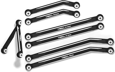 Treal SCX24 High Clearance Links CNC Machined Aluminum 7075 SCX24 High Links Set (7P) Upgrades, Compatible with Axial SCX24 Deadbolt Betty(Grey) in Saudi Arabia