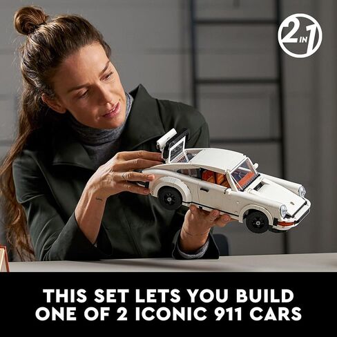 LEGO Icons Porsche 911 10295 Building Set, Collectible Turbo Targa, 2in1 Porsche Race Car Model Kit for Adults and Teens to Build, Gift Idea in Saudi Arabia