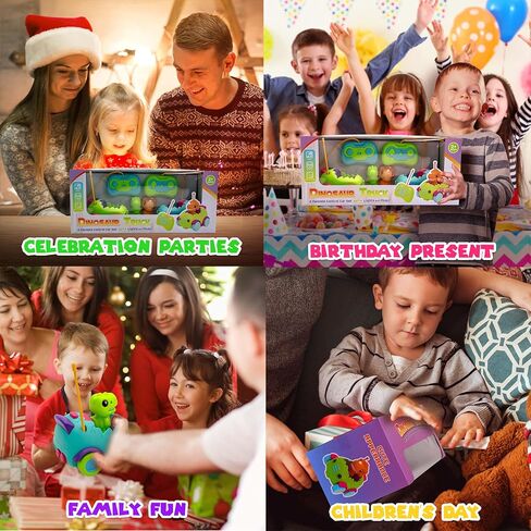 سيارة بامبو ديناصور بجهاز تحكم عن بعد للأطفال الصغار - عبوة من قطعتين | موسيقى قابلة للتعديل وأضواء LED | سيارات ديناصور RC مع جهاز التحكم عن بعد | سيارة أطفال صغيرة تعمل بالتحكم عن بعد | ألعاب للأولاد بعمر 3 سنوات in Kuwait