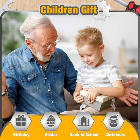 Pussan Busy Board, Wooden Montessori Toys for 3 Year Old Boy Birthday Gifts, Sensory Fidget Toy with Lights and Tools, Toddlers Toys for 3+ Year Old Boys Girls in Kuwait