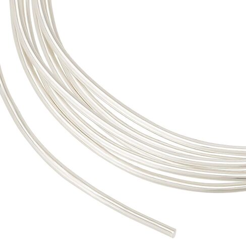 BENECREAT 18 Gague Pure Silver Sterling Wire, 999 Sterling Silver Wire 1.64 Feet Round Craft Wire for Wire Wrap Jewelry Making, Spool Project, Bracelets and Earrings in Saudi Arabia